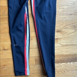 Splits59 Navy Leggings with Red and White Stripes